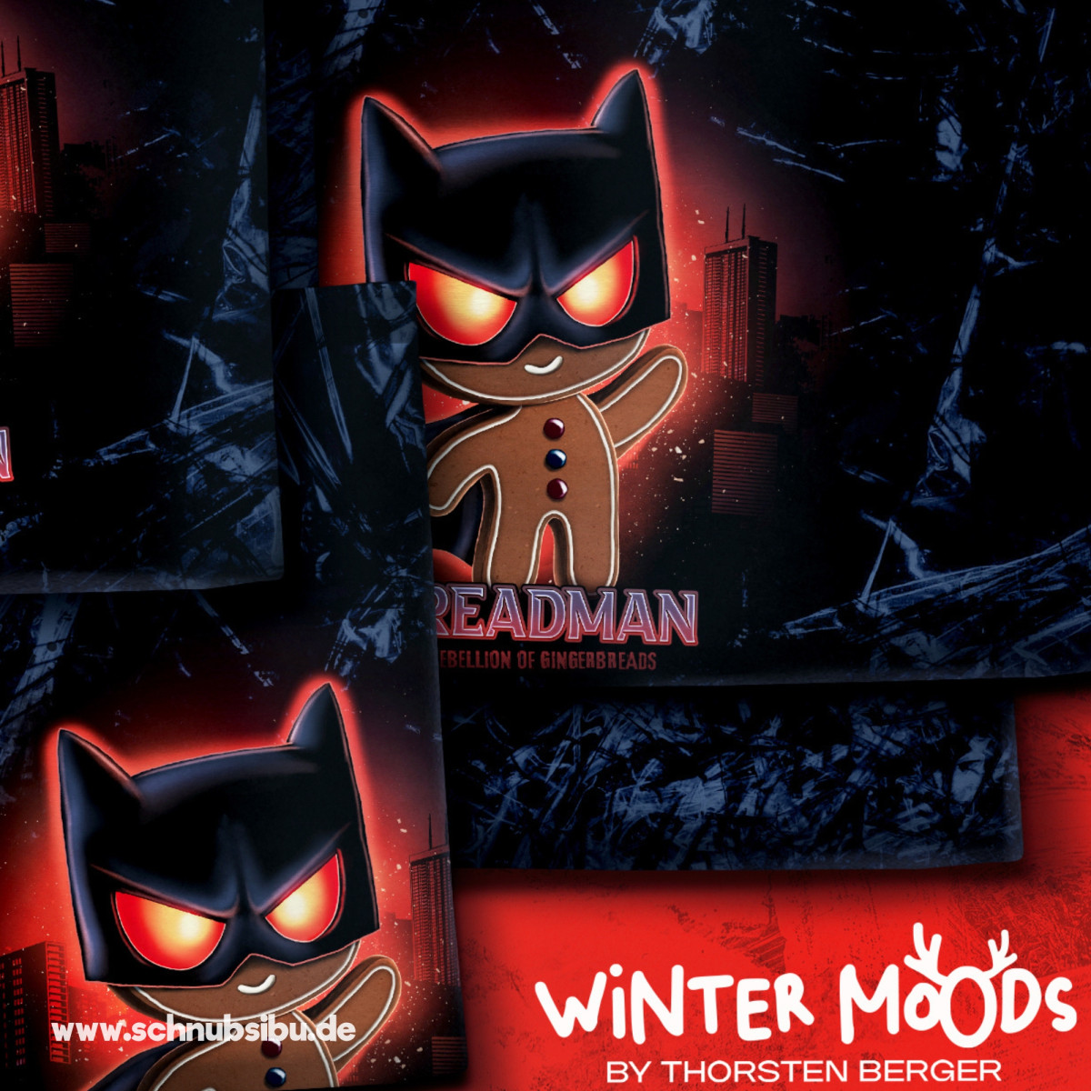 French Terry Winter Moods Breadman Panel by Thorsten Berger
